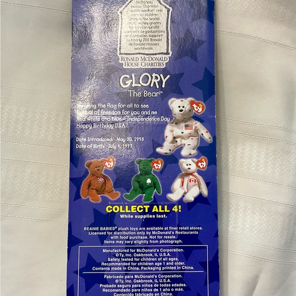 Rare Error Ty Beanie Babies International Bears. Full set of 4. Retired. - Picture 10 of 12